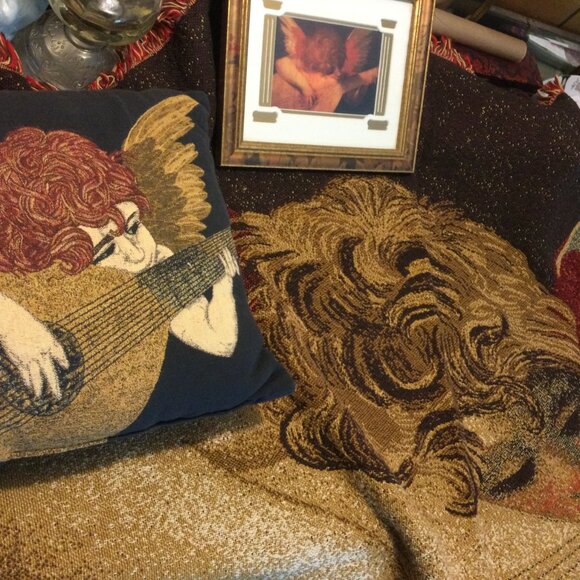 Throw, Pillow and Framed Picture Angel themed Set unused - Picture 4 of 5